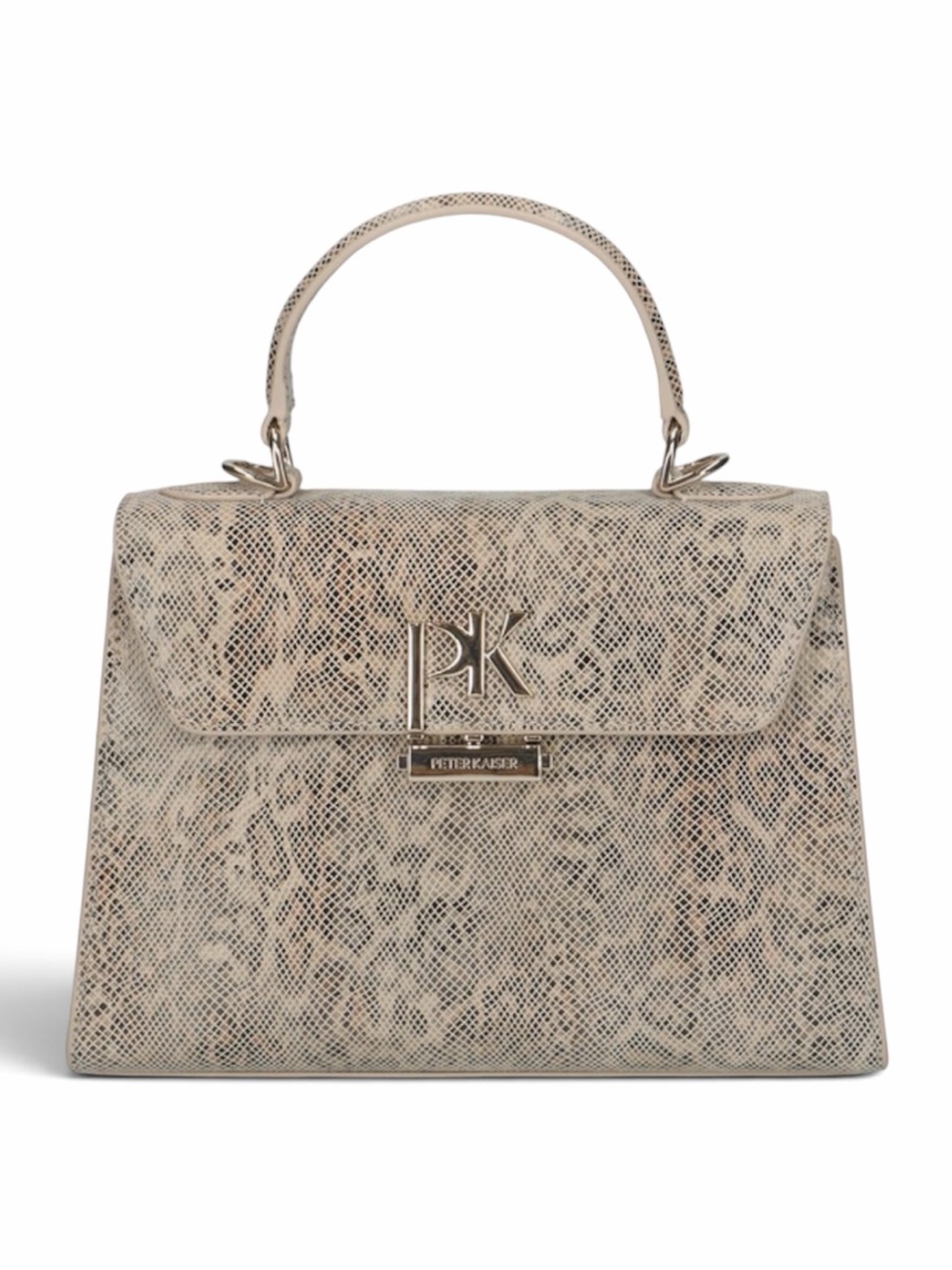NWT Peter Kaiser Snakeskin Leather Top Handle Crossbody Bag